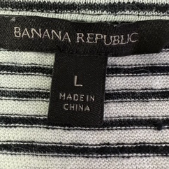 Banana Republic Sleeveless Bottom Side Tie Striped Tunic Top Size L - Picture 6 of 7